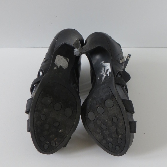 Carlos Santana Black Bandage Caged Peeptoe Sandals, Size 7.5 🔴CLEARANCE🔴 - Picture 4 of 5